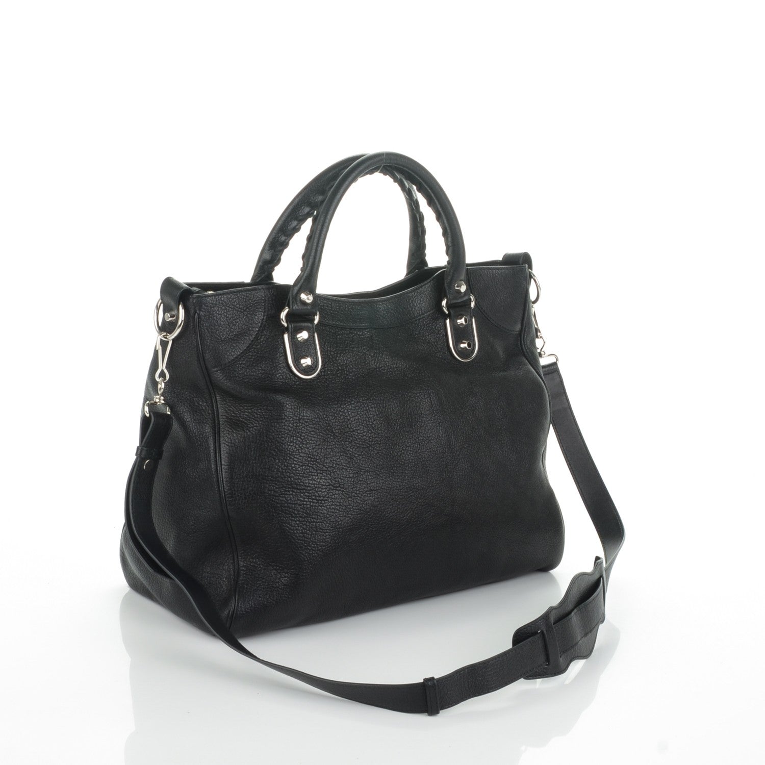 Balenciaga Chevre Metallic Edge Silver Velo Black 3 of 7