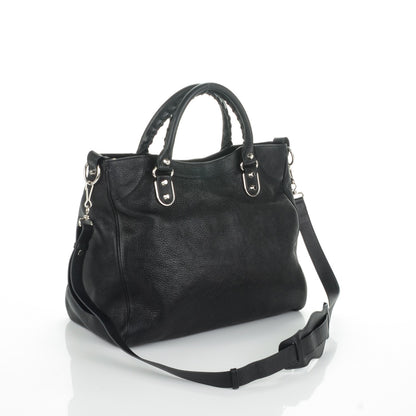 Balenciaga Chevre Metallic Edge Silver Velo Black 3 of 7
