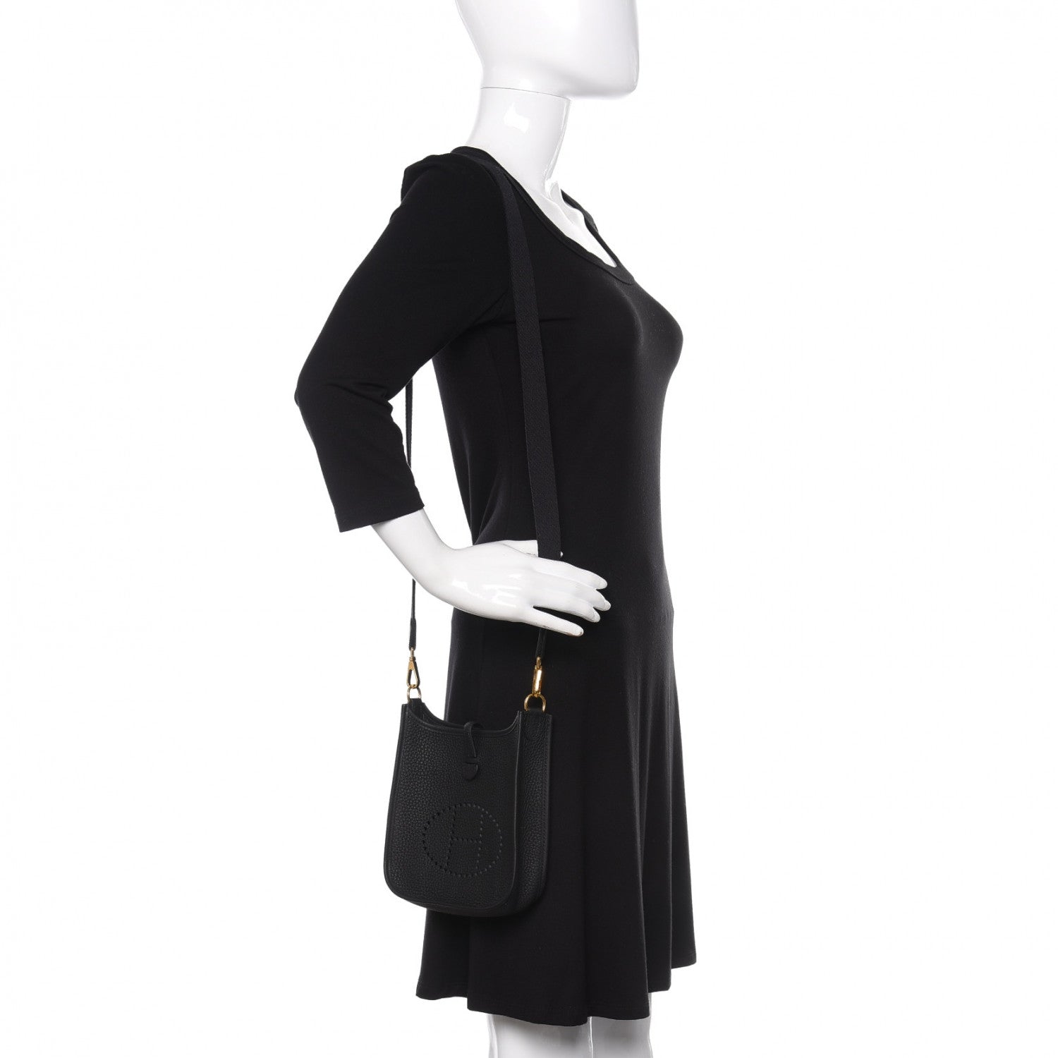 Hermes Taurillon Clemence Evelyne TPM Black 2 of 10
