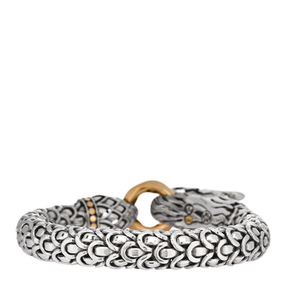 John Hardy Sterling Silver 18K Yellow Gold 10mm Naga Dragon Bracelet 3 of 4