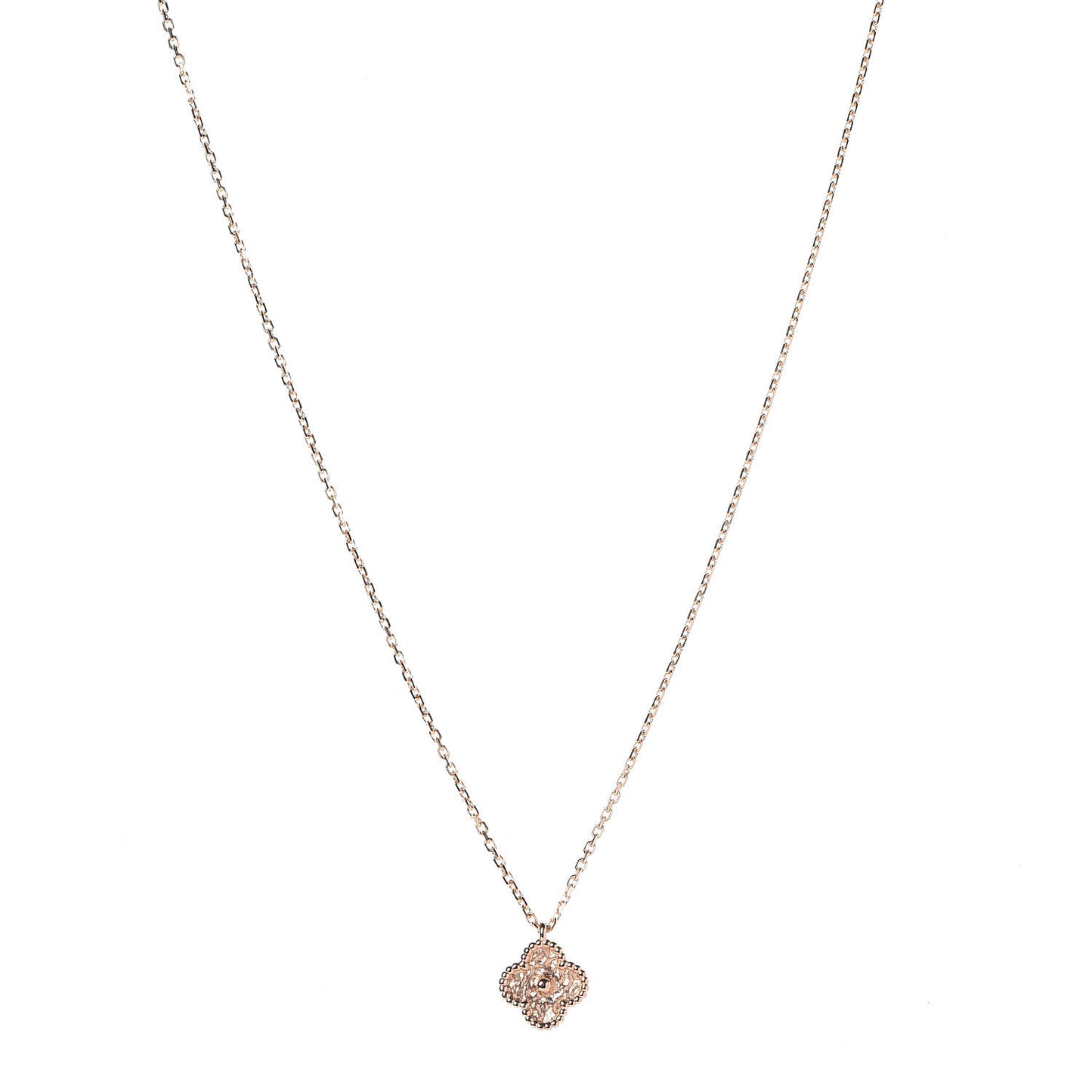 18K Rose Gold Sweet Alhambra Pendant Necklace