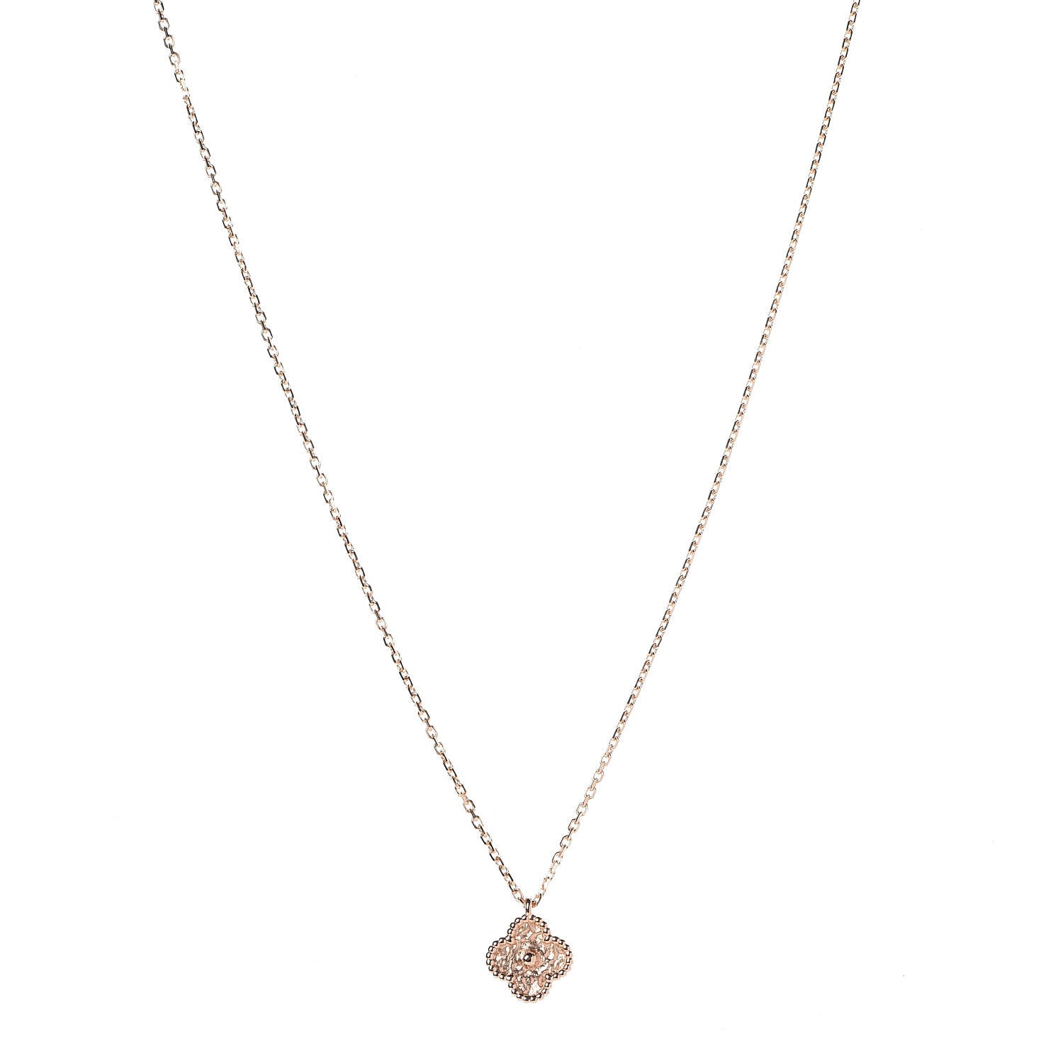 Van Cleef & Arpels 18K Rose Gold Sweet Alhambra Pendant Necklace 1 of 7