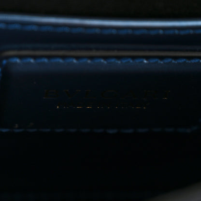 Bulgari Metallic Calfskin Serpenti Forever Top Handle Blue 6 of 15