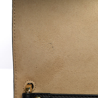 Fendi Vitello Liberty Bi-Color FF 1974 Embossed Small Kan I Shoulder Bag Black Maya 7 of 12