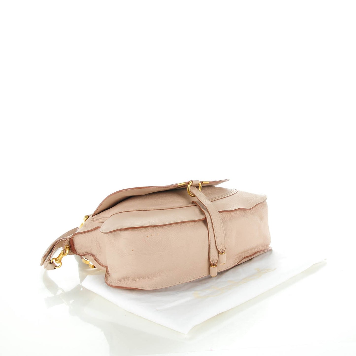Calfskin Medium Marcie Satchel Nude Pink