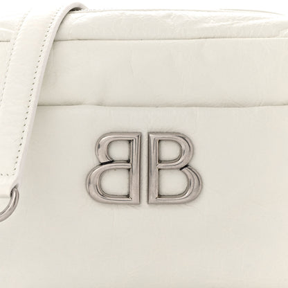 Balenciaga Agneau Arena XS Monaco Camera Shoulder Bag Optic White 8 of 10