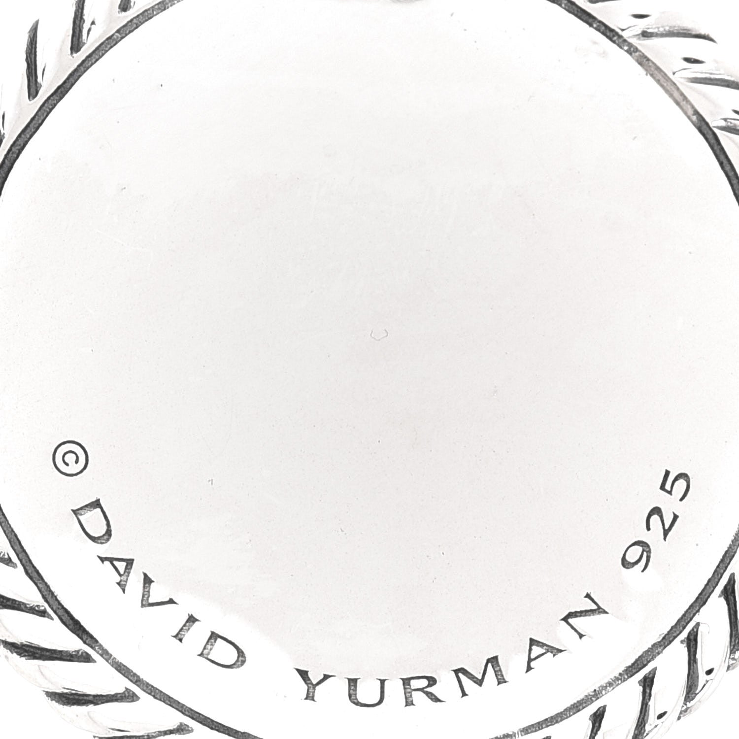 David Yurman Sterling Silver Diamond Om Amulet Charm 3 of 3