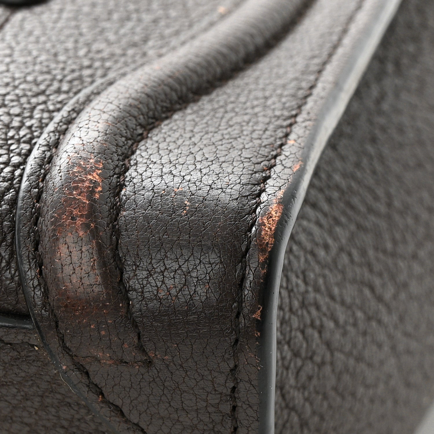 Celine Drummed Calfskin Nano Luggage Brown 19 of 20