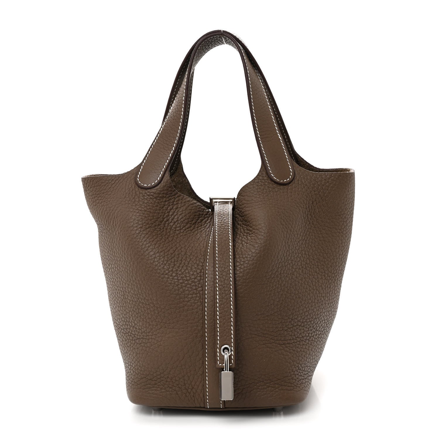 Hermes Taurillon Clemence Picotin Lock 18 PM Etoupe 1 of 11