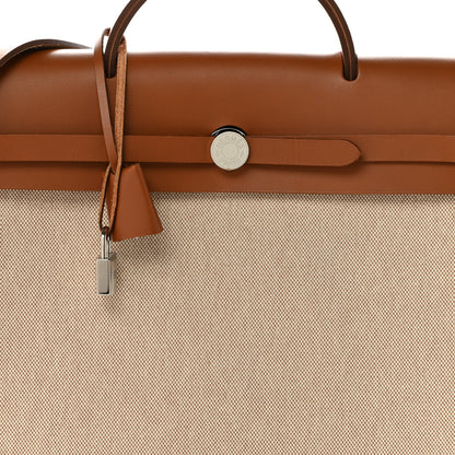 Hermes Vache Hunter Criss Viking Herbag Messenger 39 Ecru Beige Fauve 9 of 12