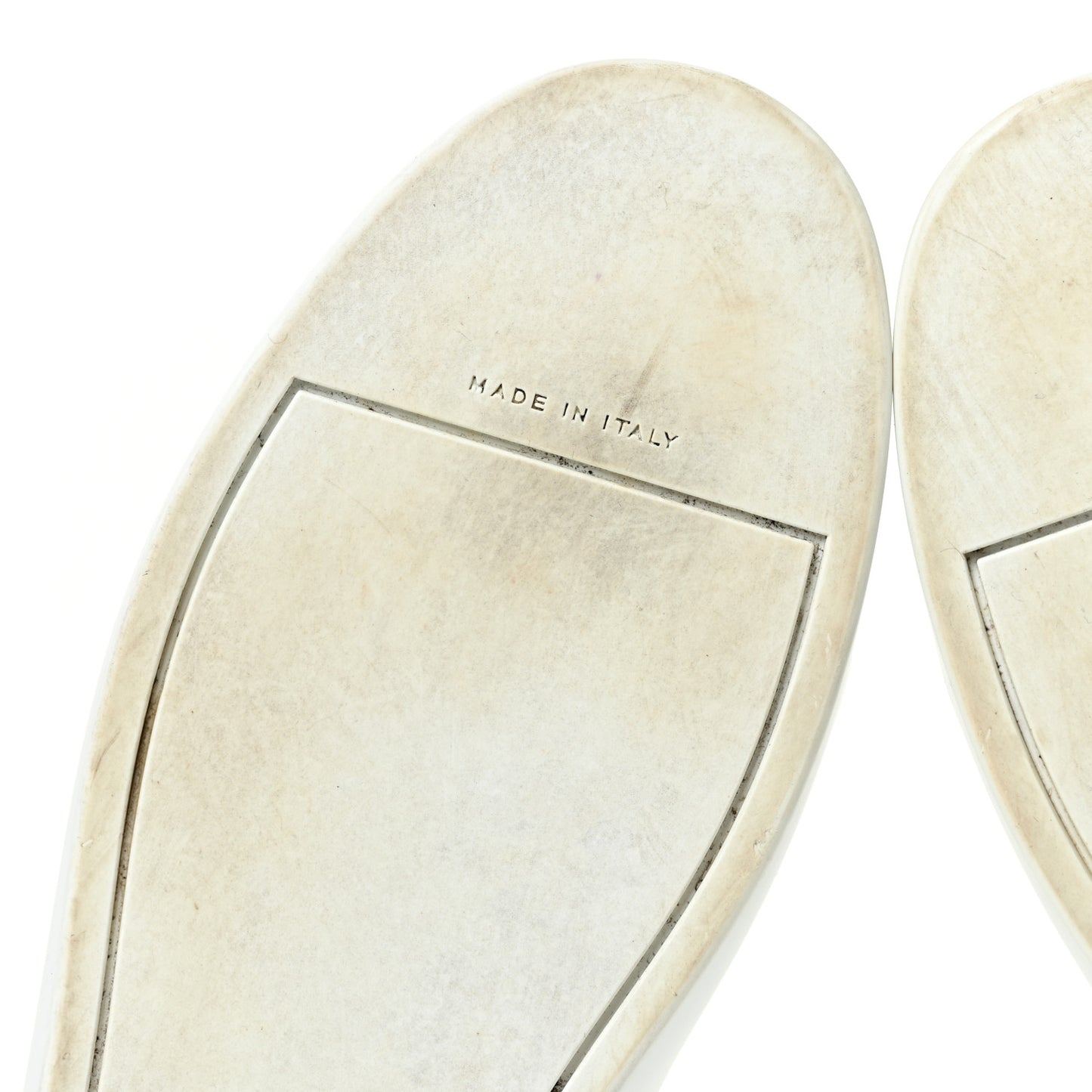 Iridescent Goatskin Womens Sneakers 40.5 White Silver