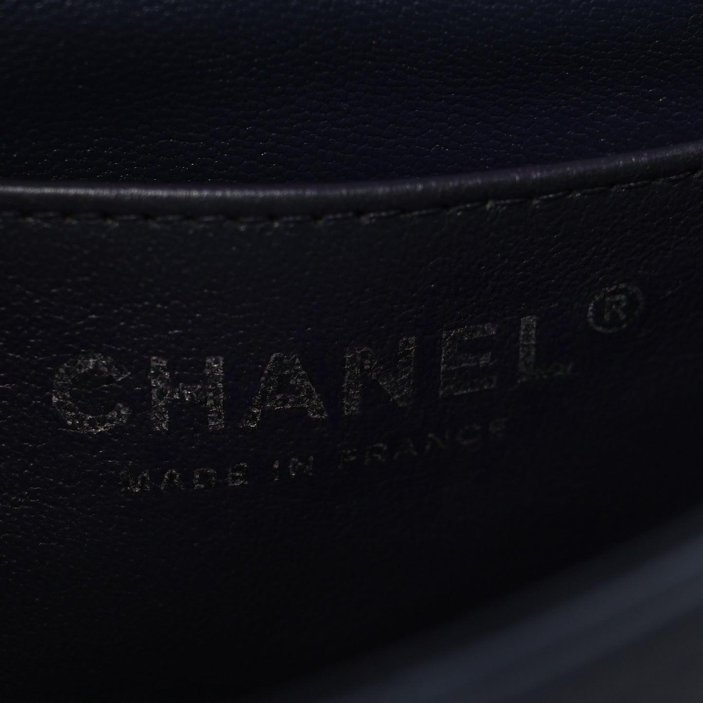 Lambskin Quilted Mini Rectangular Flap Dark Navy Blue