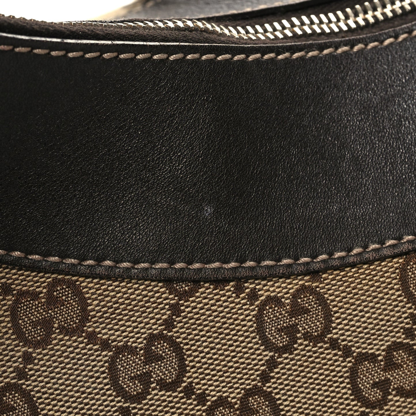 Monogram Large D Gold Hobo Dark Brown