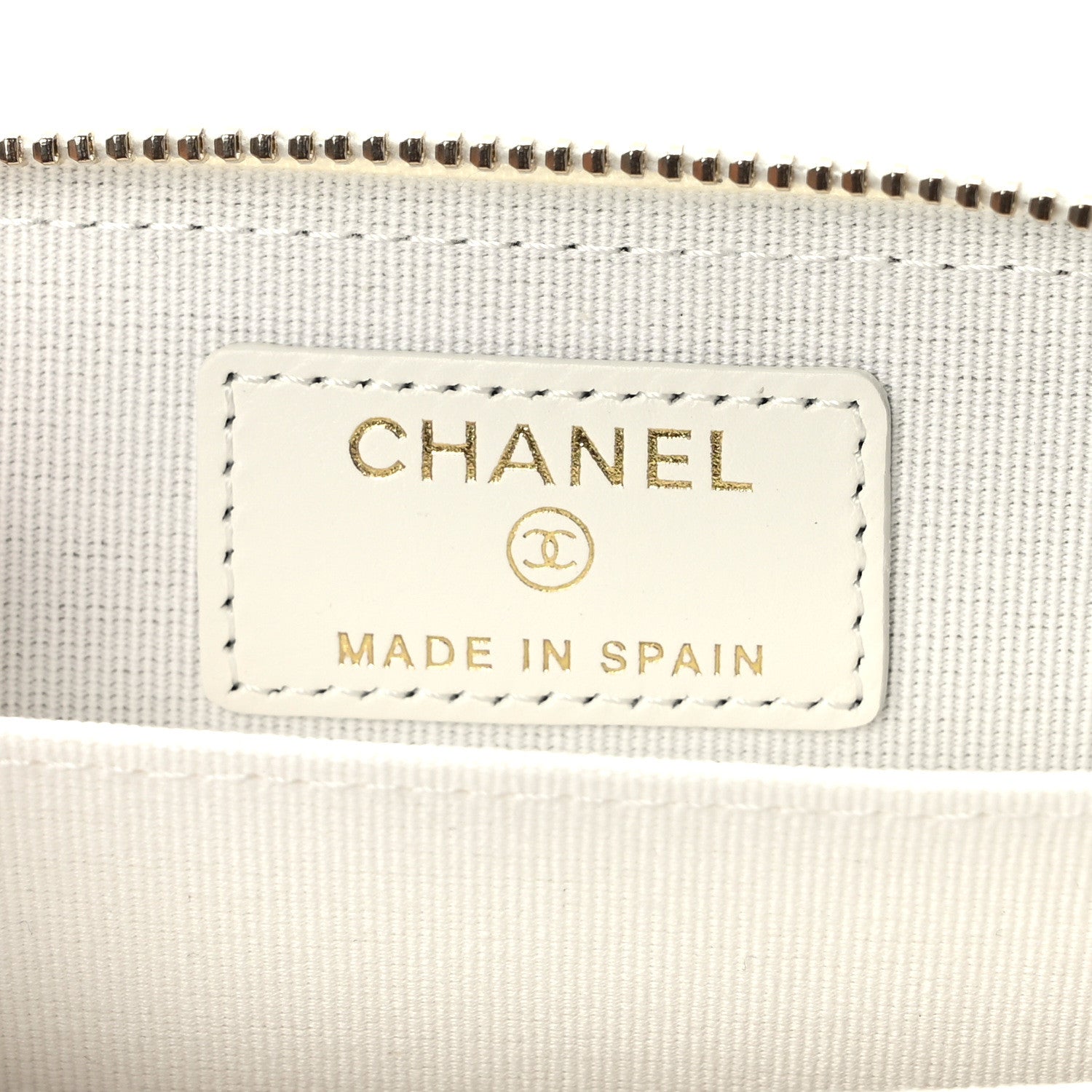 Chanel Caviar Quilted Classic Zipped Coin Purse White 6 of 9