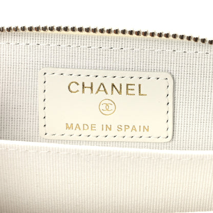 Chanel Caviar Quilted Classic Zipped Coin Purse White 6 of 9