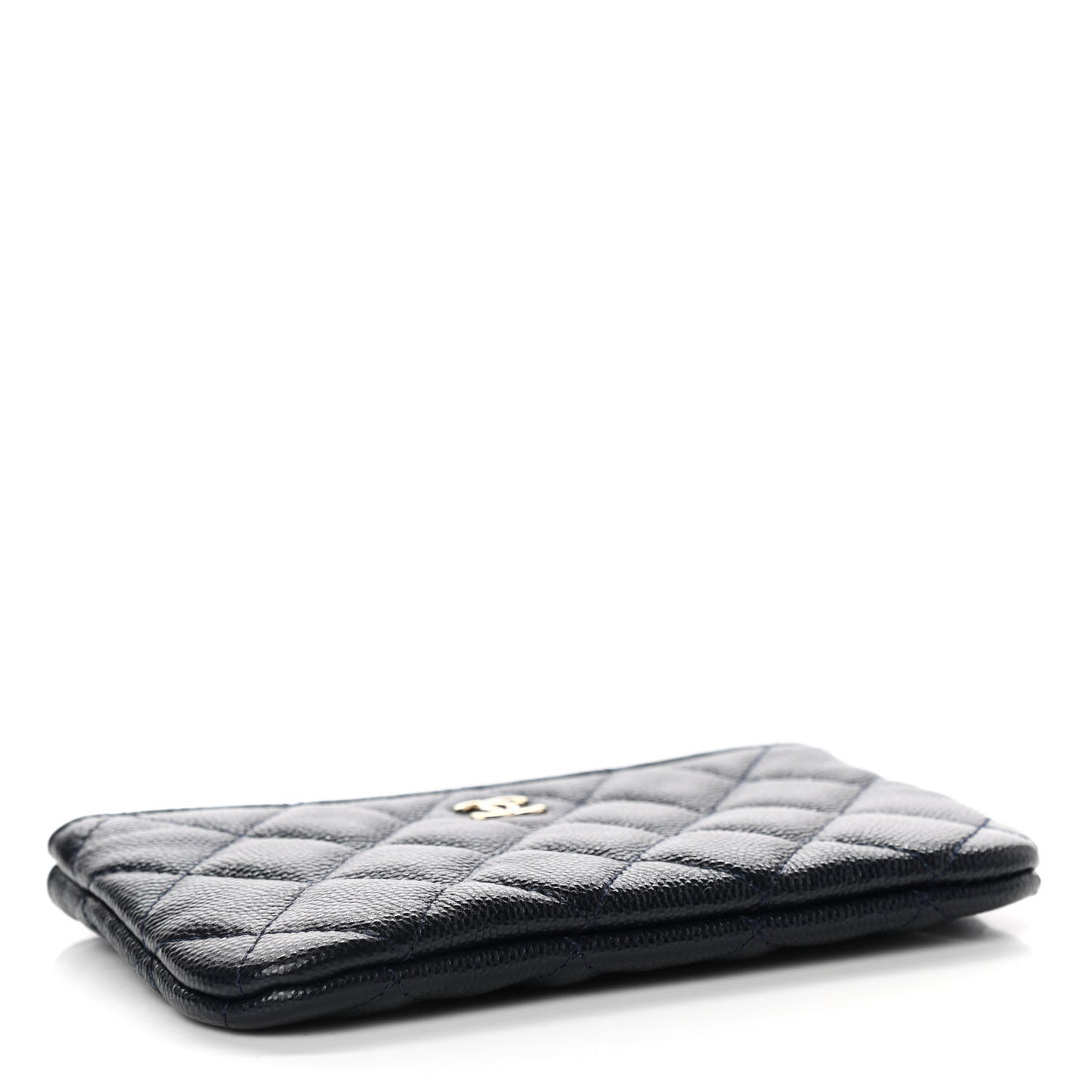 Caviar Quilted Small Cosmetic Case Navy