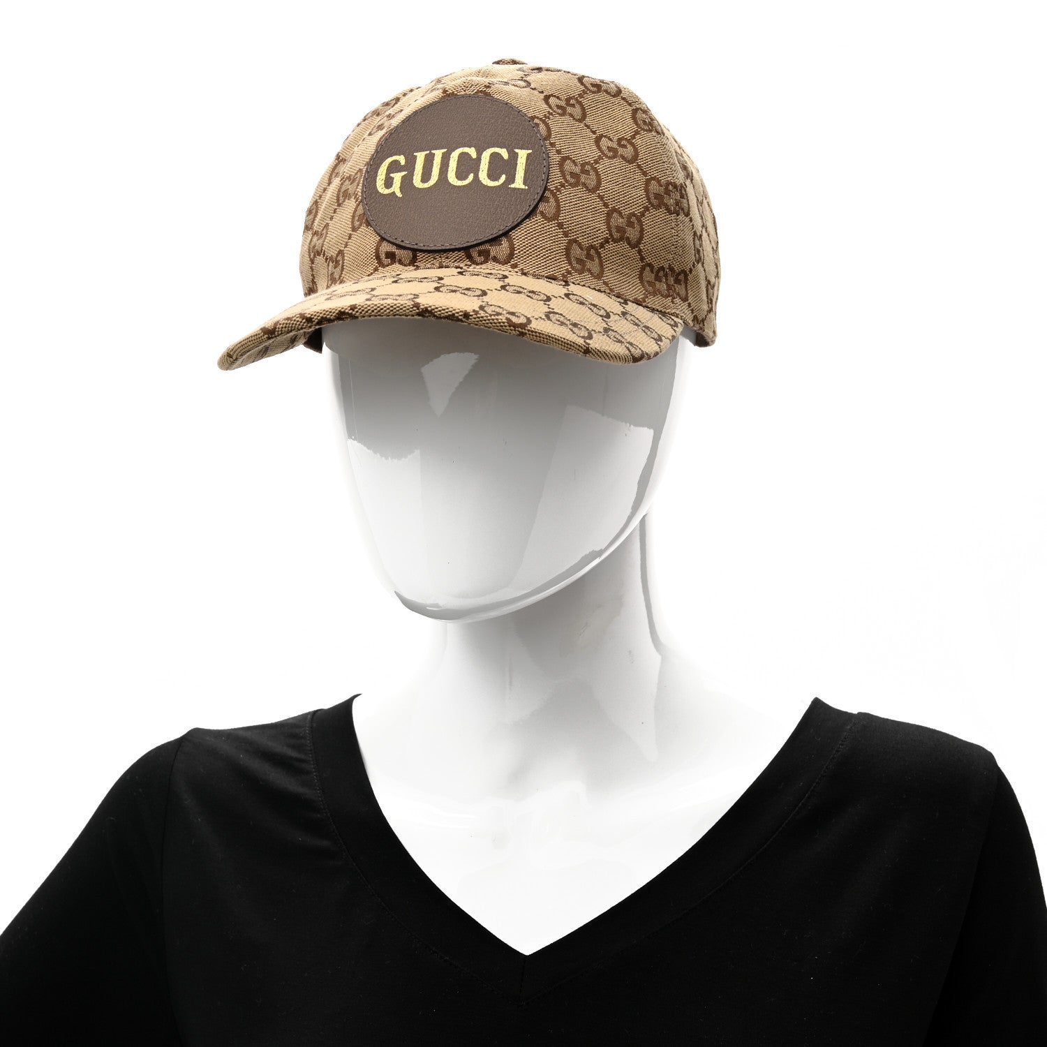 Gucci Monogram Textured Dollar Calfskin Zeno Baseball Hat M Beige 2 of 9
