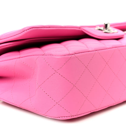 Chanel Lambskin Quilted Medium Double Flap Pink 10 of 11