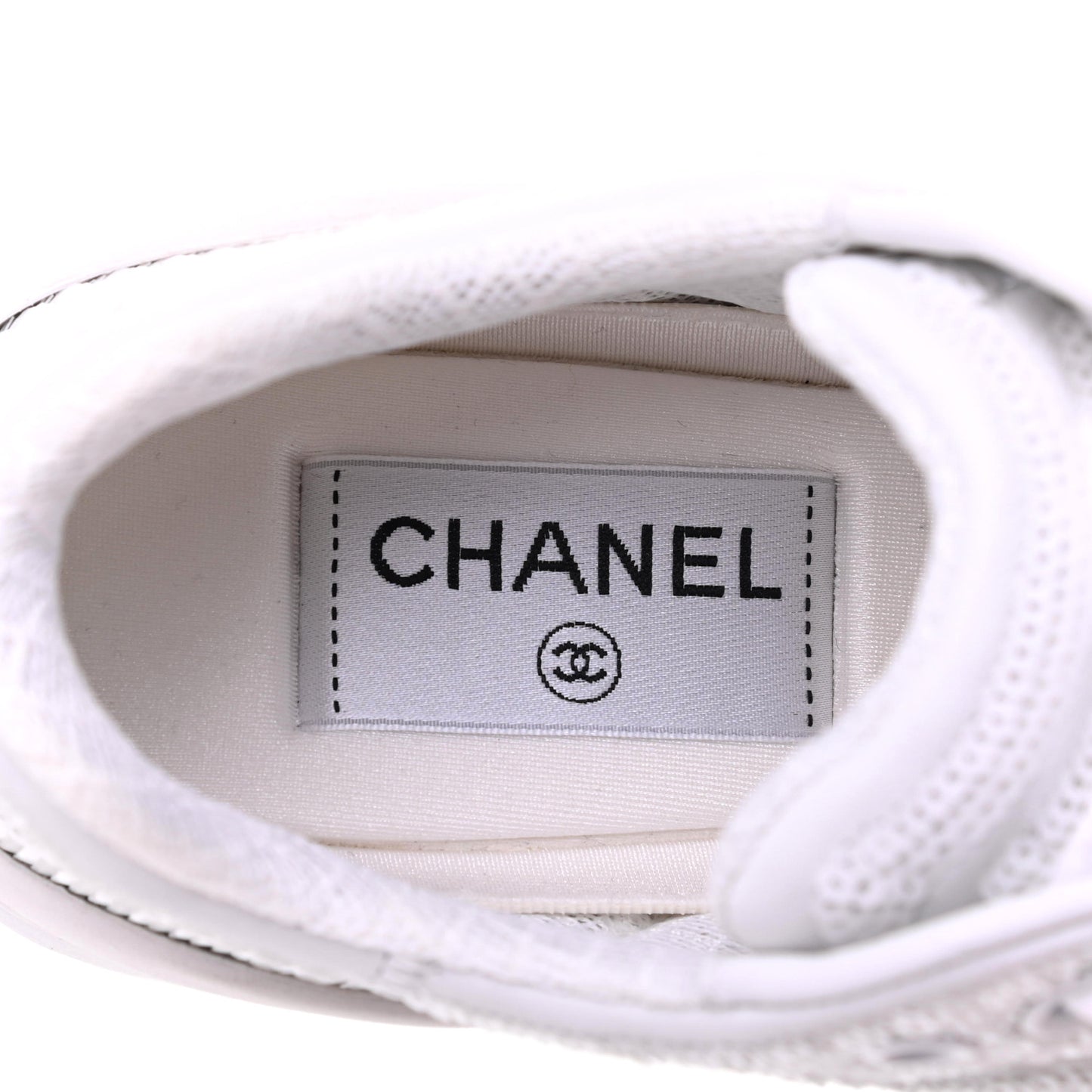 Sequin CC Sneakers 36 White