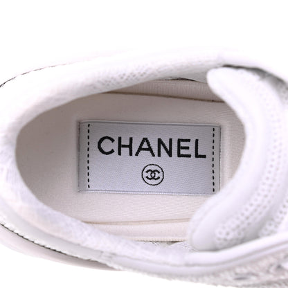 Chanel Sequin CC Sneakers 36 White 6 of 9