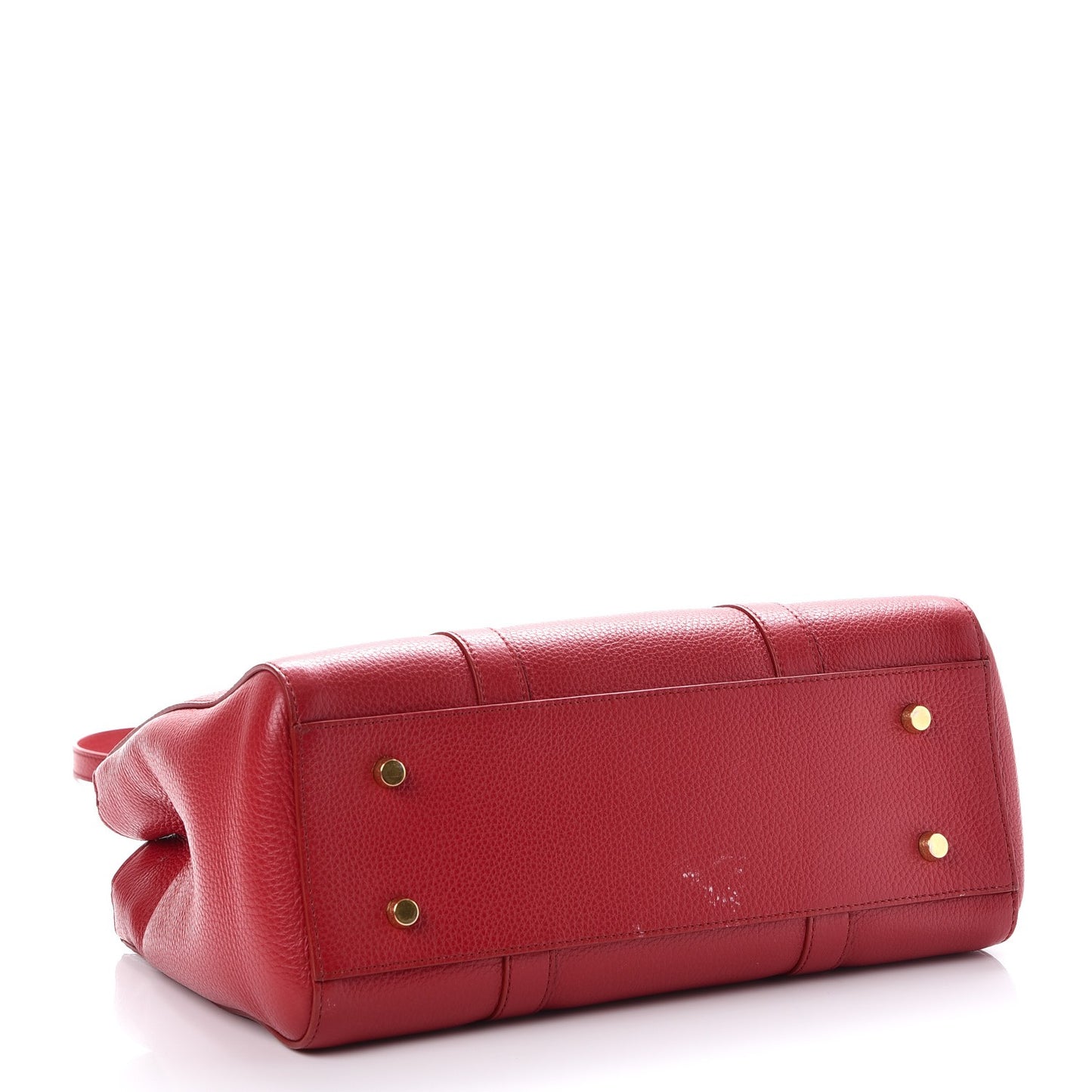Classic Grain Calfskin Small Bayswater Double Zip Tote Scarlet