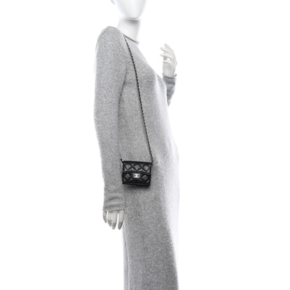 Chanel Caviar Quilted Flap Card Holder On Chain Black 2 of 13