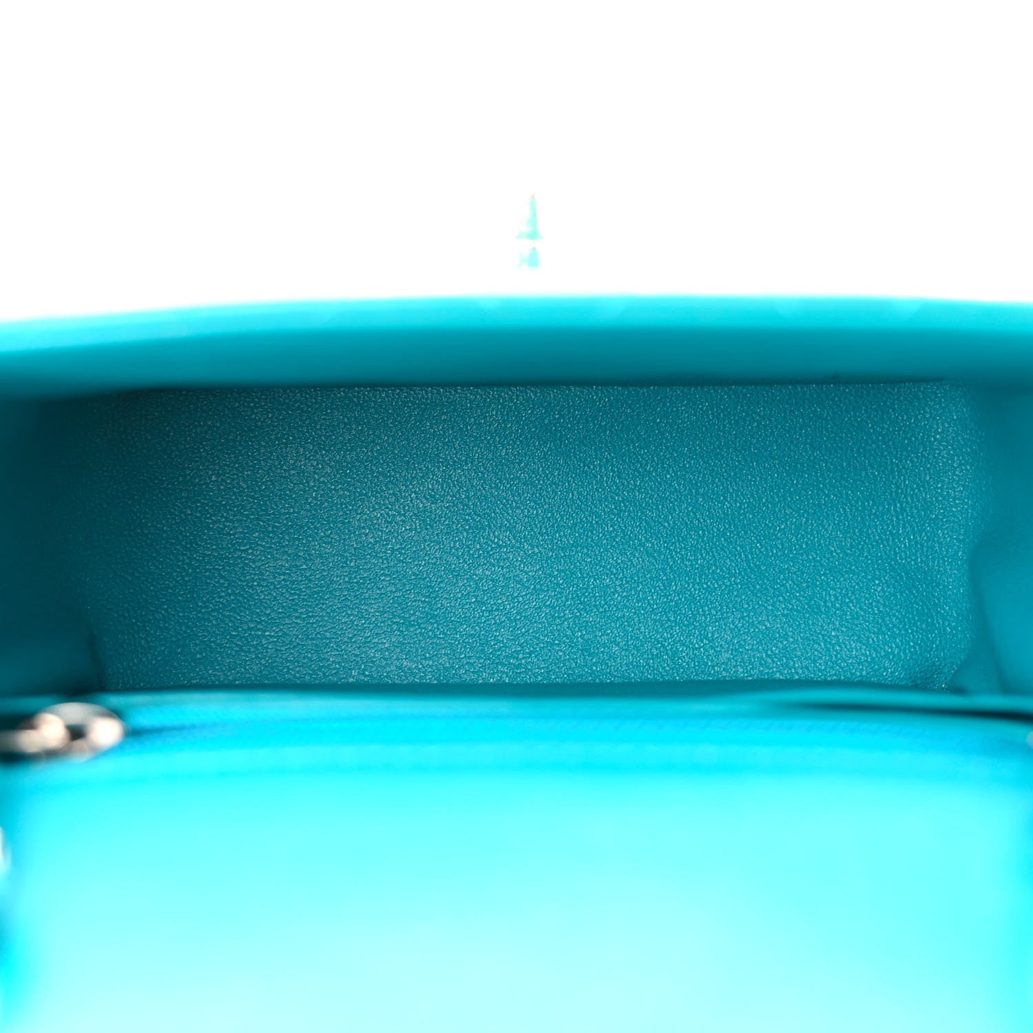 Chanel Patent Quilted Mini Square Flap Turquoise 5 of 11