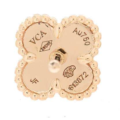 Van Cleef & Arpels VAN CLEEF & ARPELS 18K Rose Gold Carnelian Sweet Alhambra Earrings 4 of 5