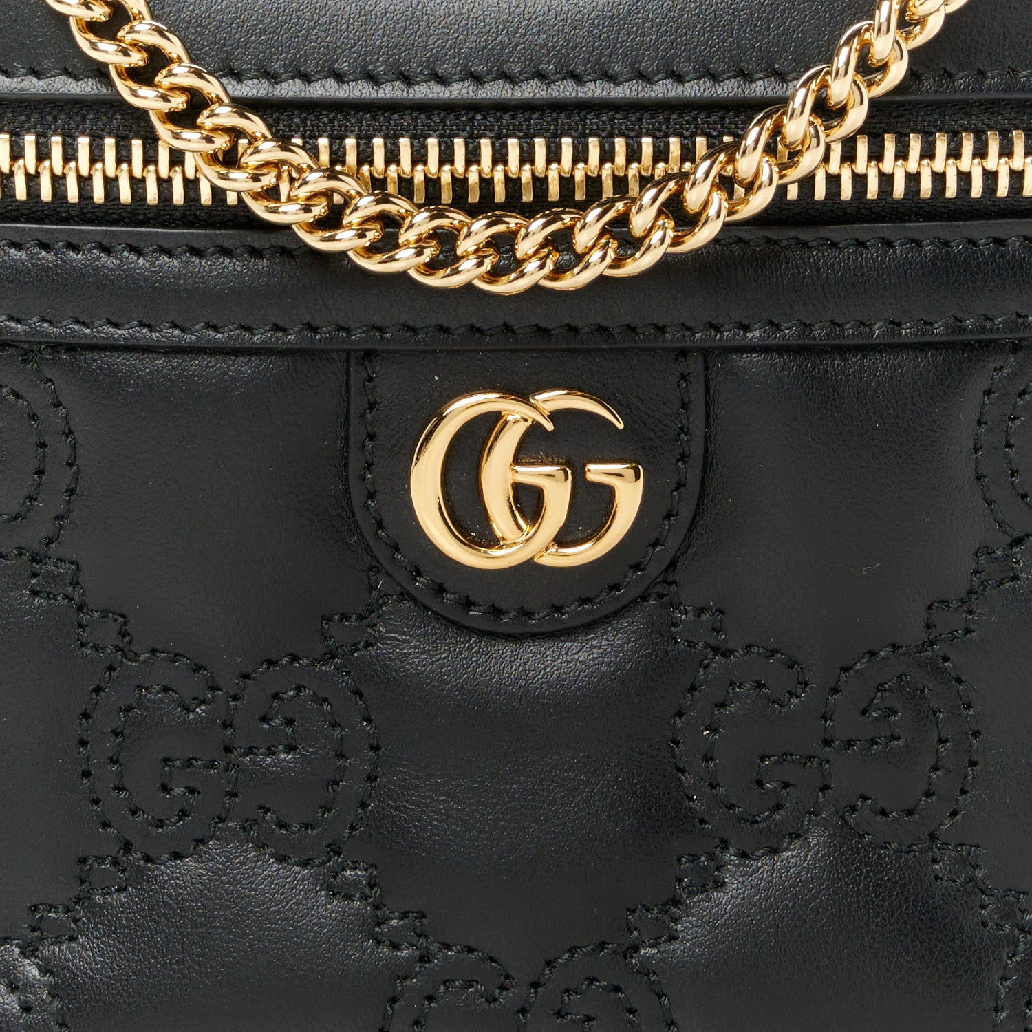 Gucci Calfskin GG Matelasse Mini Top Handle Bag Black 8 of 11