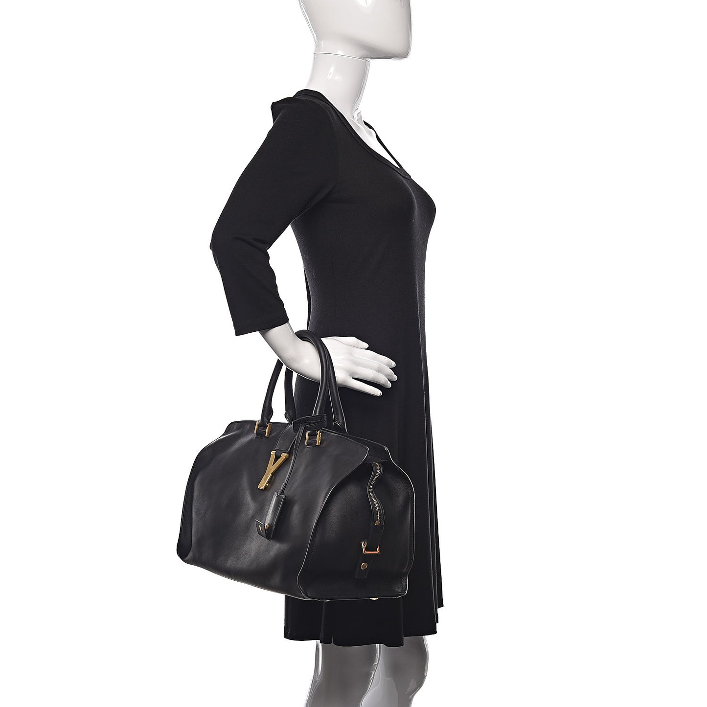 Calfskin Medium Classic Y Cabas Black