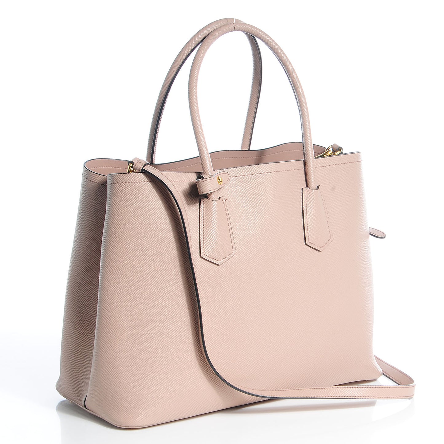Saffiano Cuir Double Bag Cammeo
