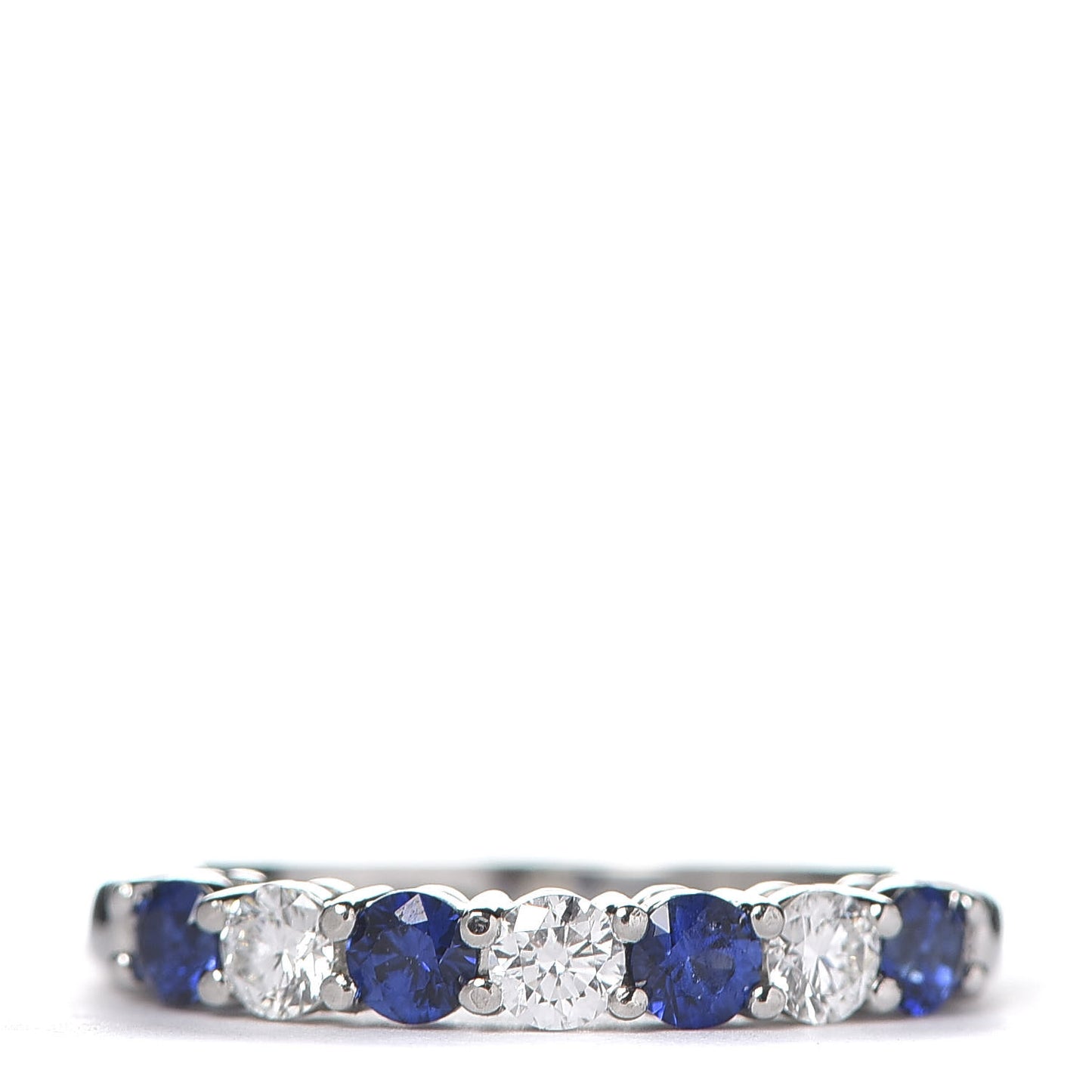 Platinum Diamond Blue Sapphire Embrace Ring 49 5