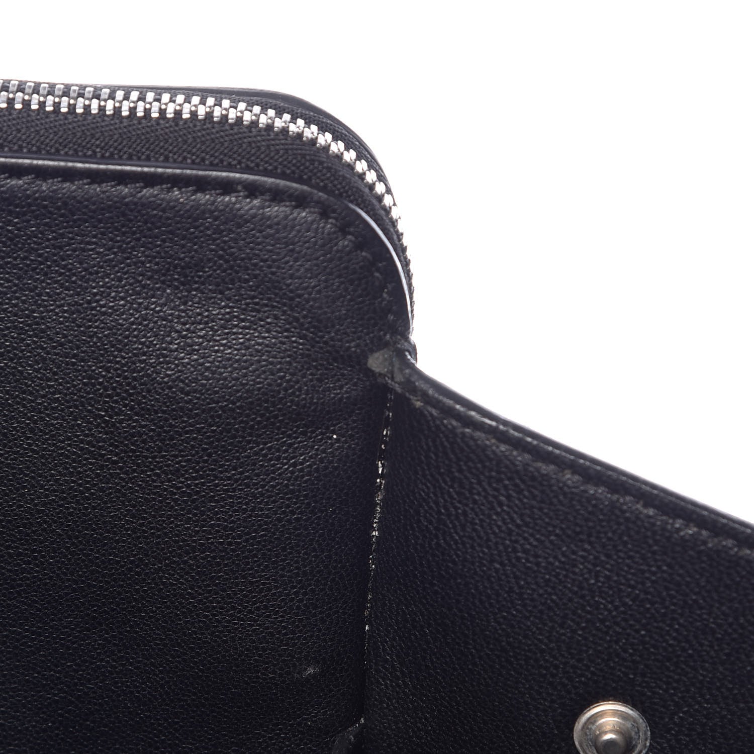Celine Drummed Calfskin Suede Double Zip Trapeze Black 16 of 23