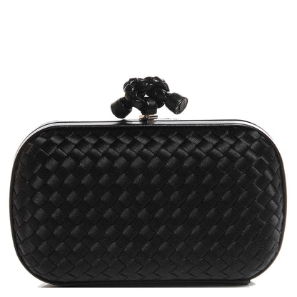 Bottega Veneta Satin Knot Clutch Nero Black 1 of 7