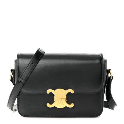 Celine Shiny Calfskin Small Triomphe Black 1 of 10