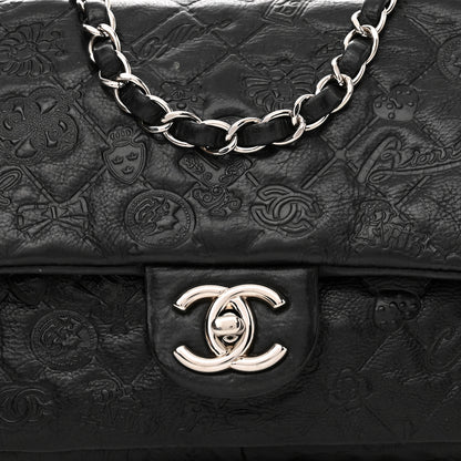 Chanel Calfskin Embossed Medium Lucky Symbols Flap Black 8 of 13
