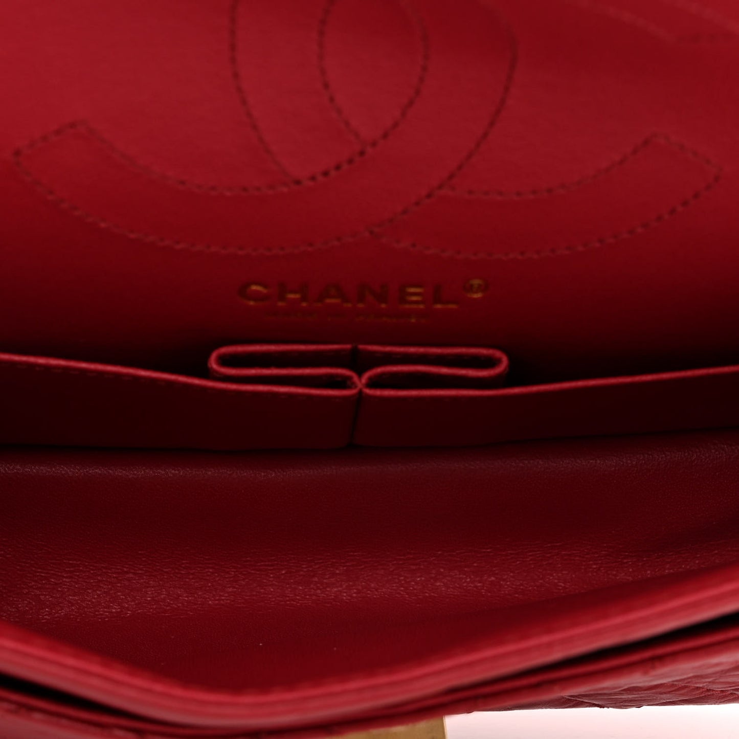 Aged Calfskin Quilted 2.55 Reissue 225 Flap Red