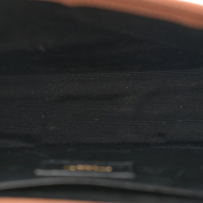Saint Laurent Grain De Poudre Textured Mixed Matelasse Medium Triquilt Monogram Satchel Dark Cork 5 of 15