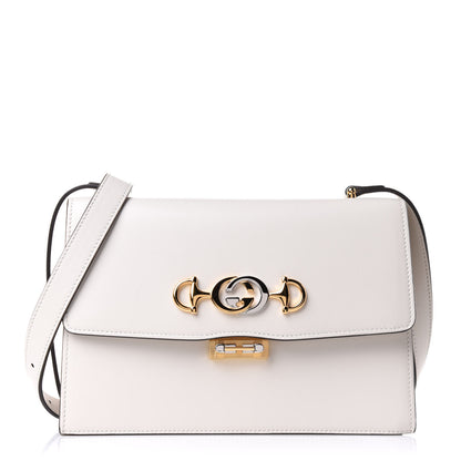 Gucci Smooth Calfskin Small Zumi Shoulder Bag Mystic White 1 of 10