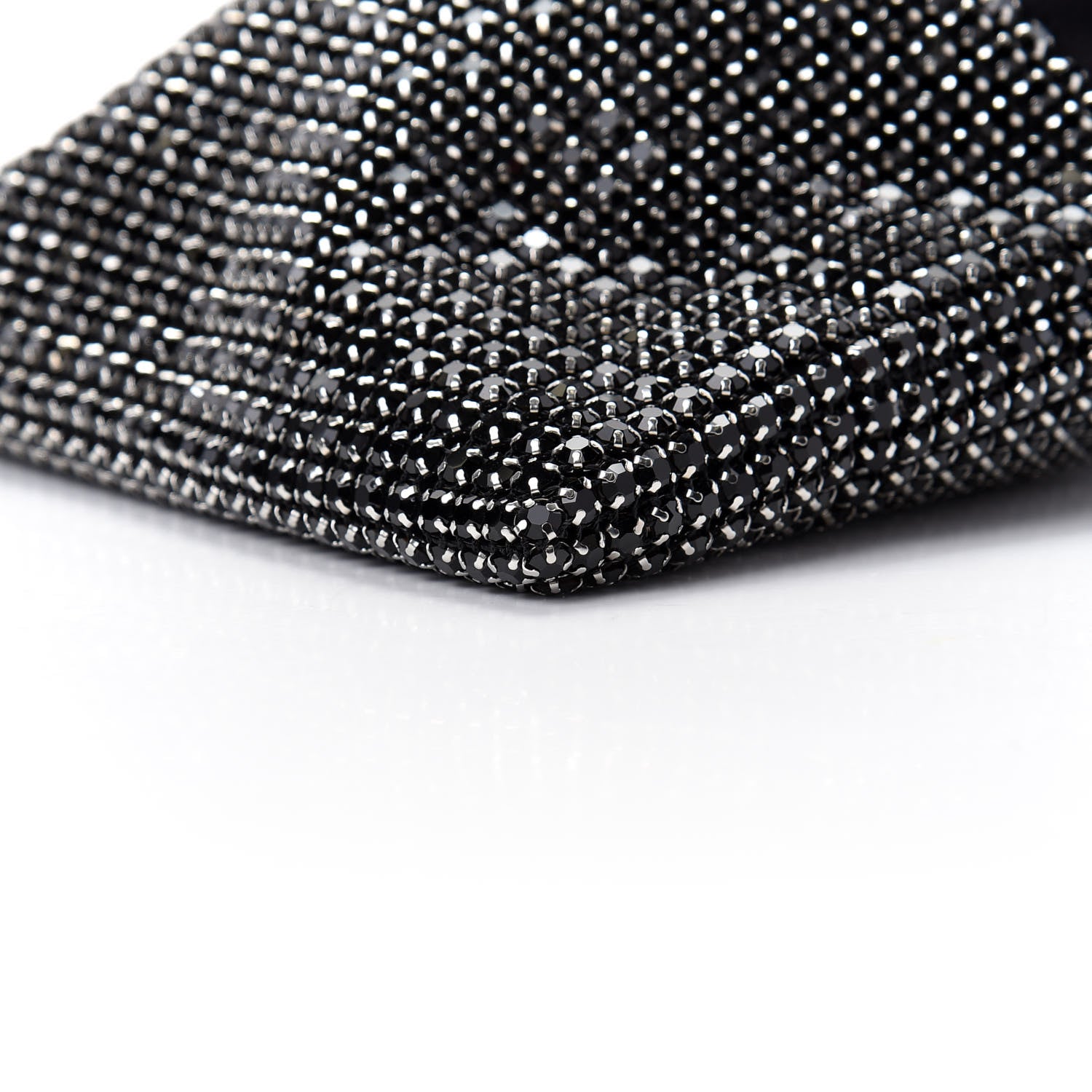 Alexander Wang Lambskin Crystal Rhinestone Ryan Mini Drawstring Bag Black 7 of 9