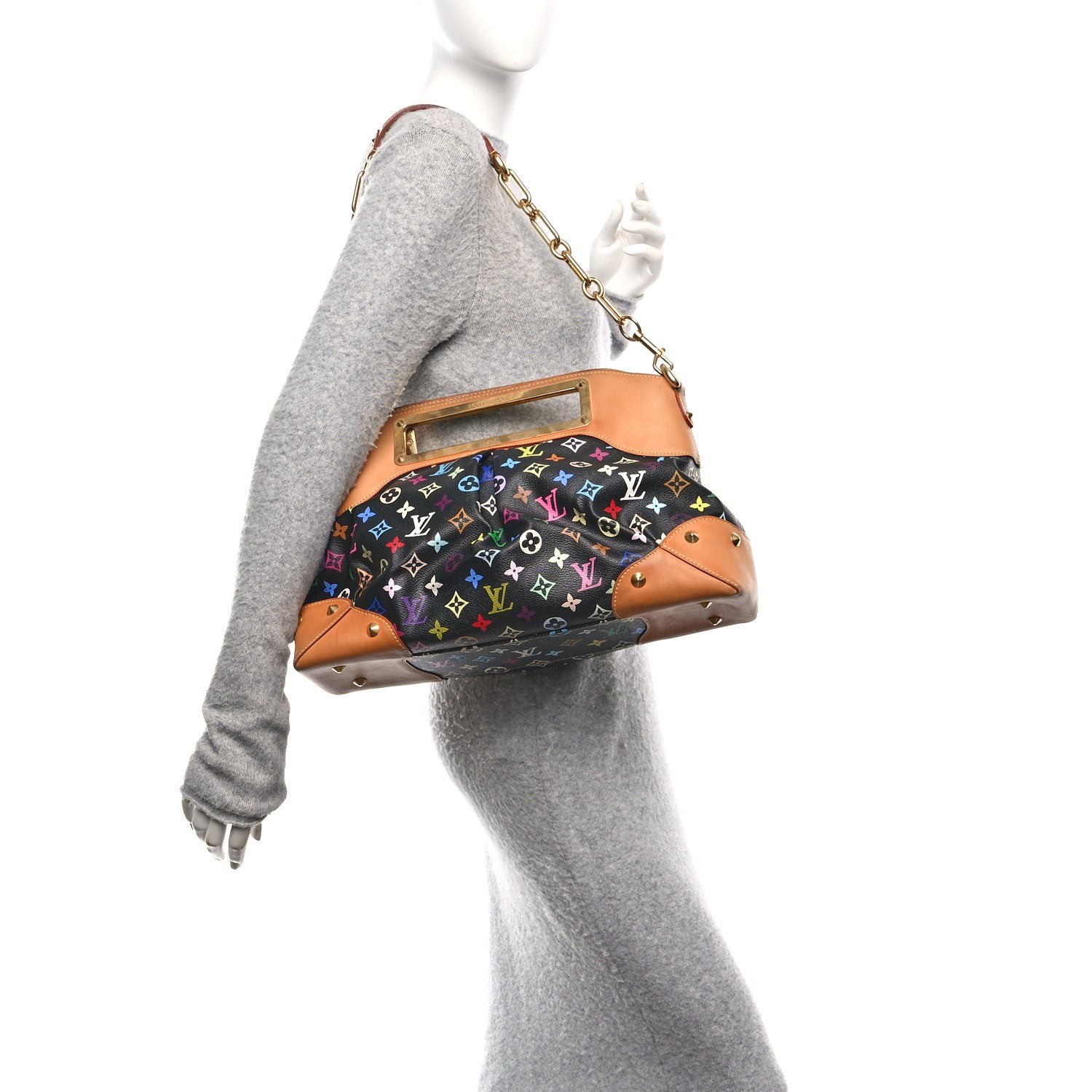 Louis Vuitton Monogram Multicolor Judy GM Black 2 of 9