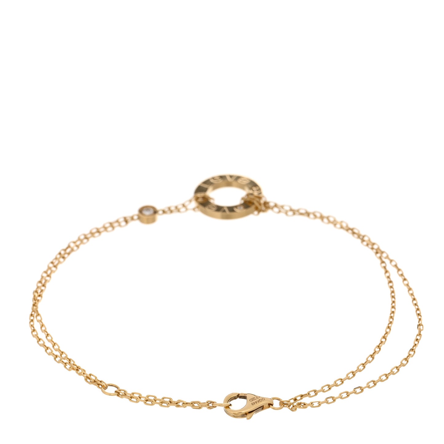 18K Yellow Gold Diamond Love Bracelet