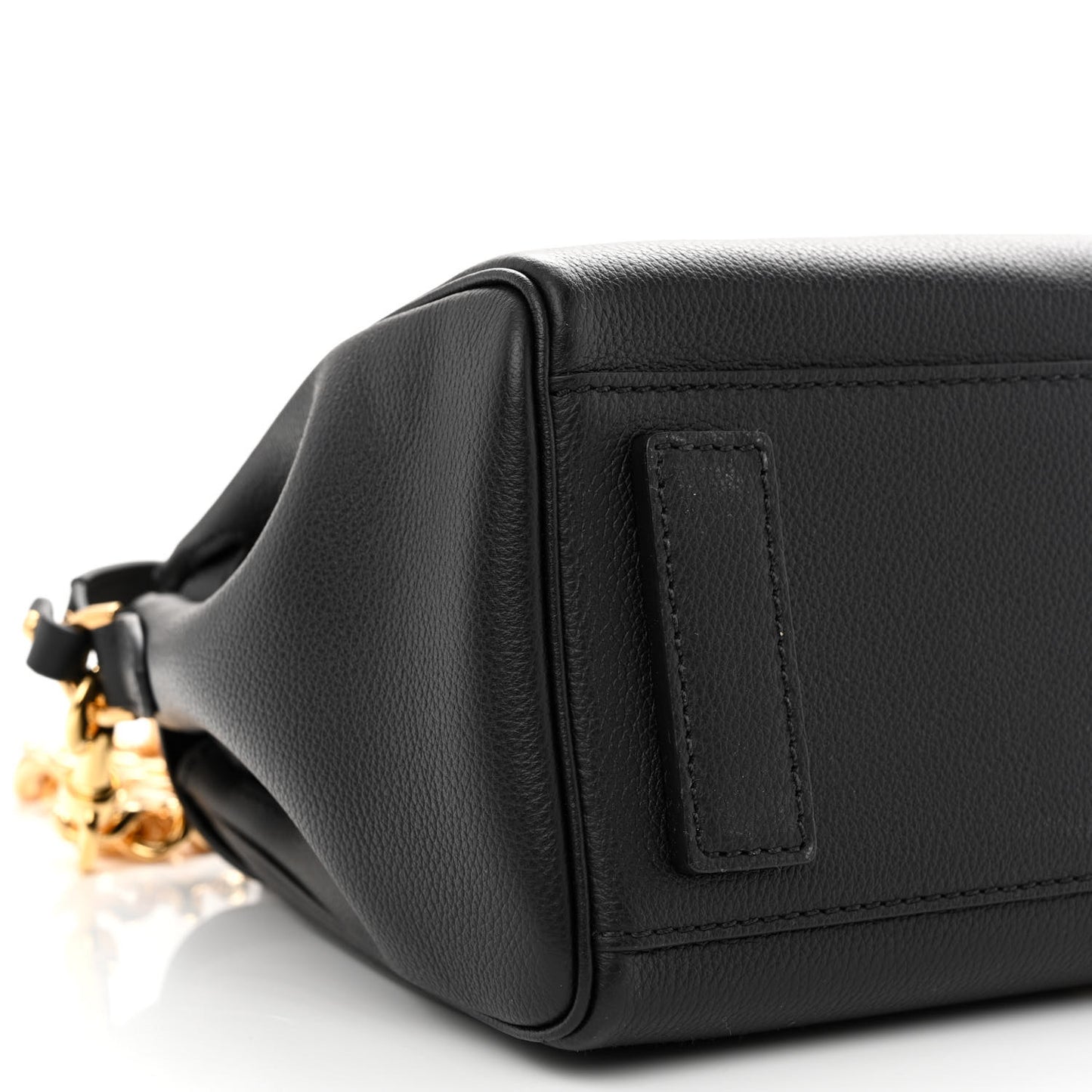 Grained Calfskin La Medusa Top Handle Bag Black