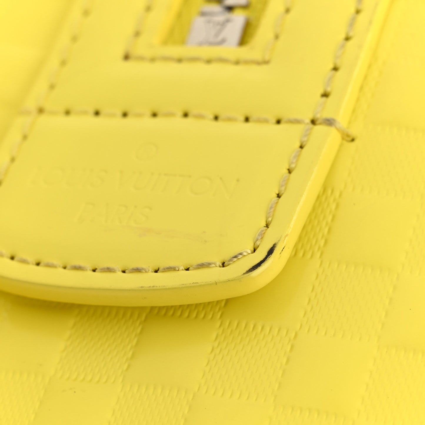 Damier Facette Speedy Cube PM Yellow