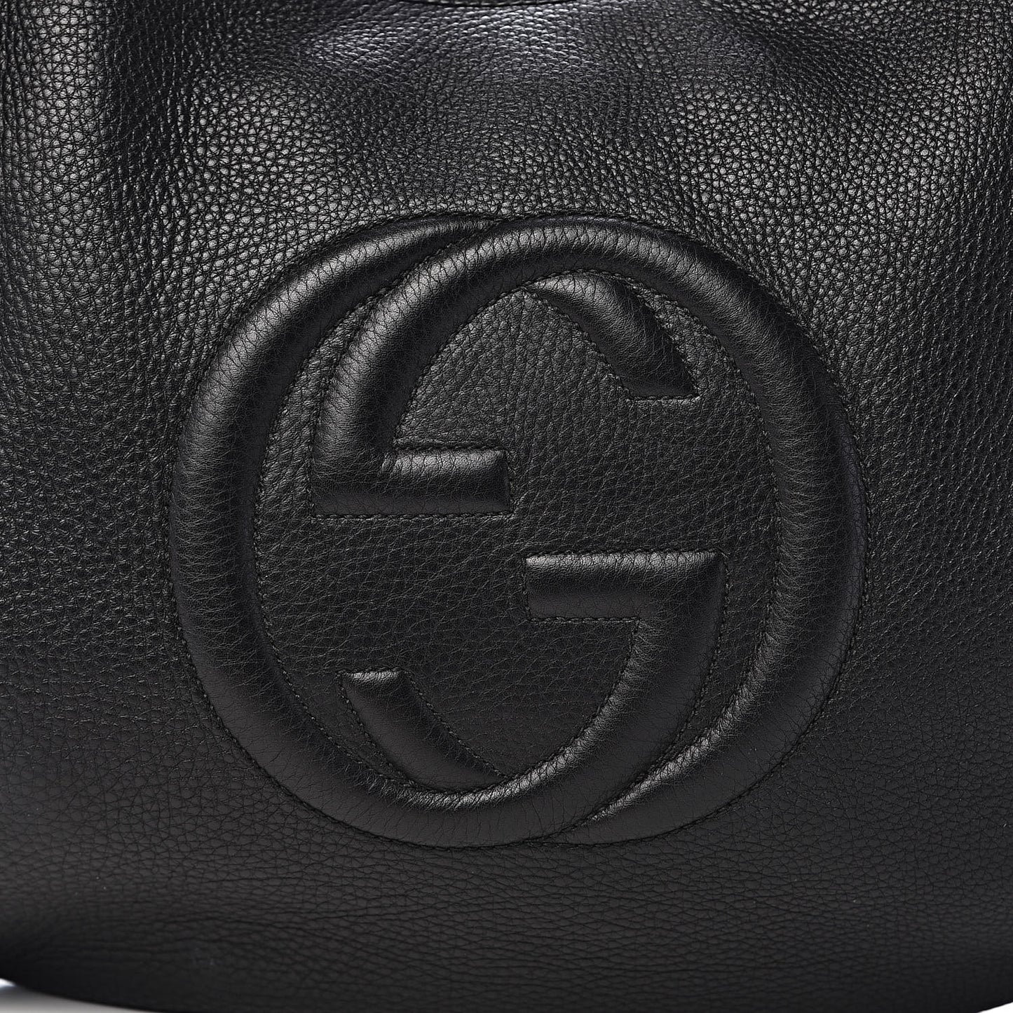 Pebbled Calfskin Soho Hobo Black