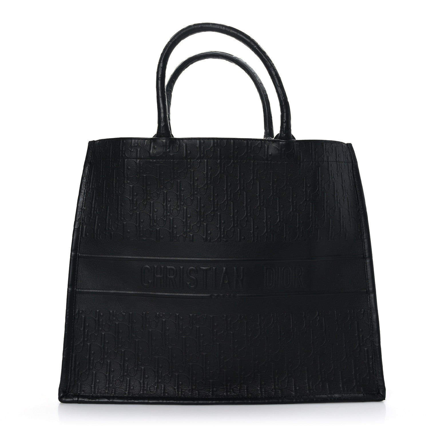 Christian Dior Oblique Calfskin Embossed Large Book Tote Black 1 of 9