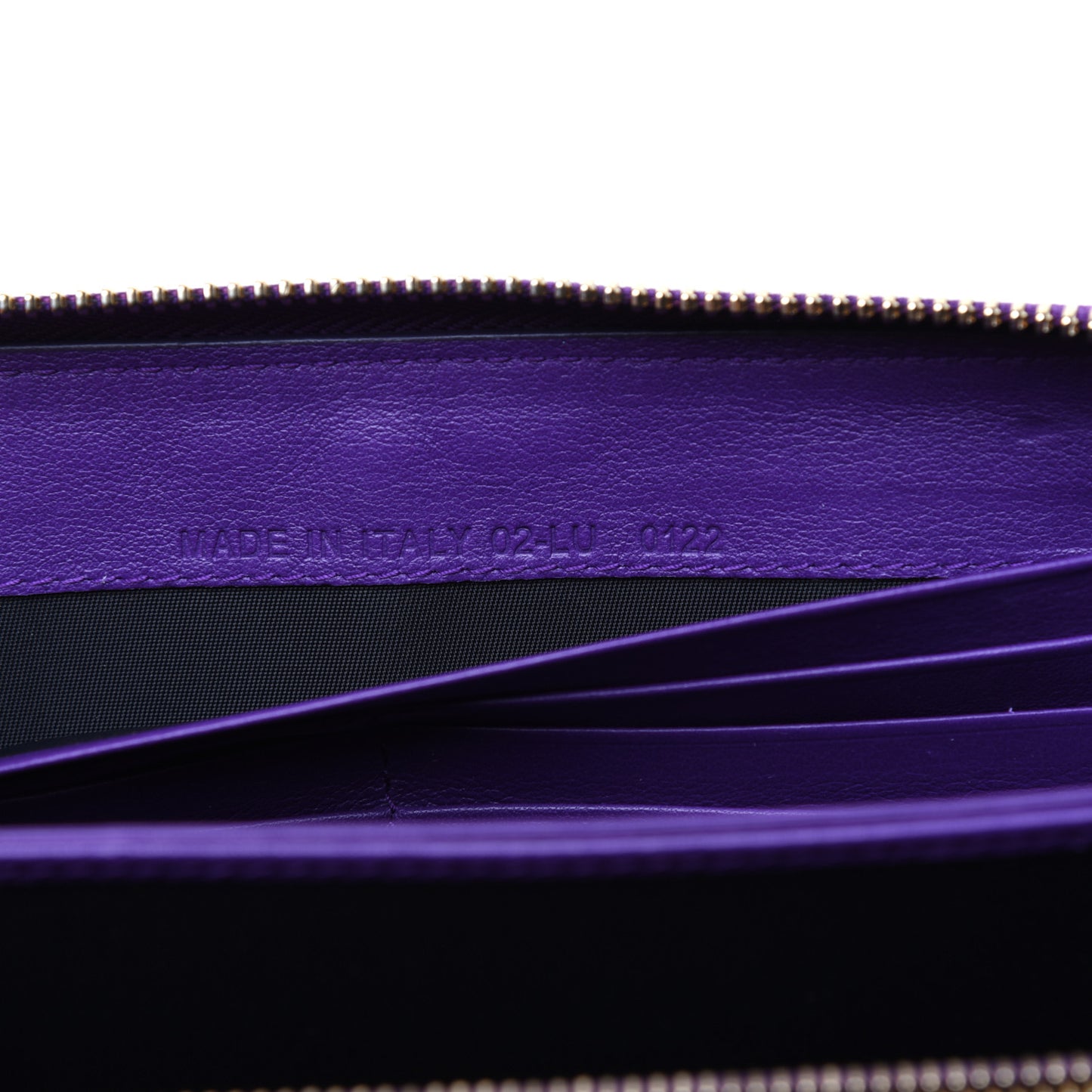 Patent Cannage Voyageur Zip Around Wallet Purple