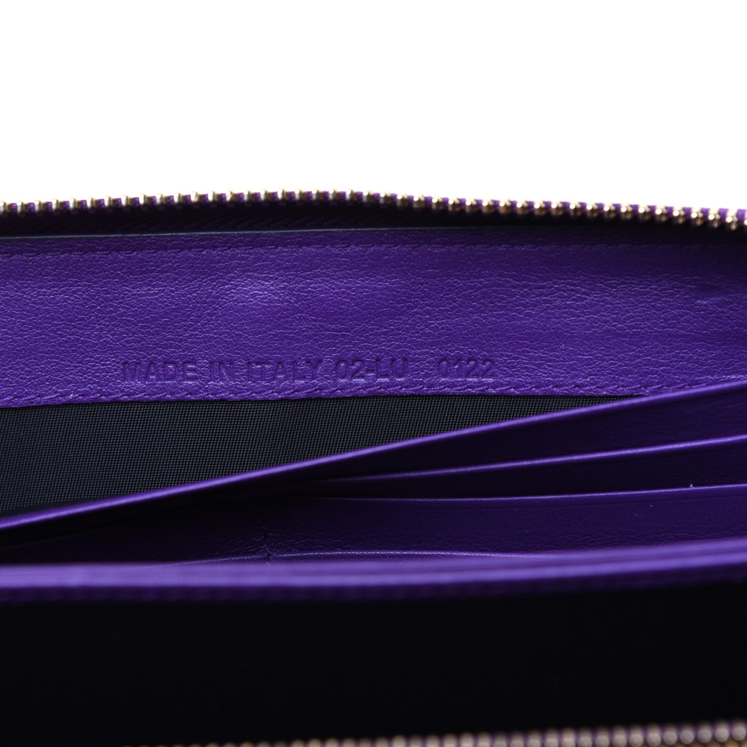 Christian Dior Patent Cannage Voyageur Zip Around Wallet Purple 9 of 12