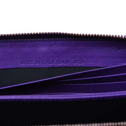 Christian Dior Patent Cannage Voyageur Zip Around Wallet Purple 9 of 12