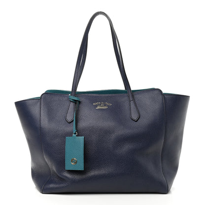 Gucci Dollar Calfskin Medium Swing Tote Marine Deep Cobalt 1 of 13